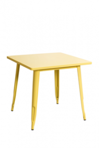 Pastel Yellow Tolix Table Chair