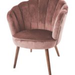 Pink Velvet Shell Cocktail Chair